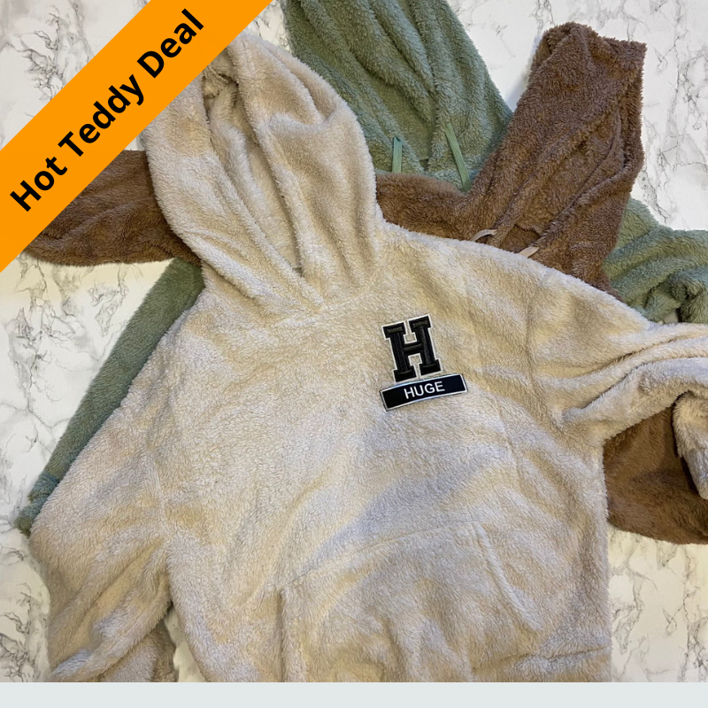 Teddy hoodie Off White (Pre Order) Delivery December 18